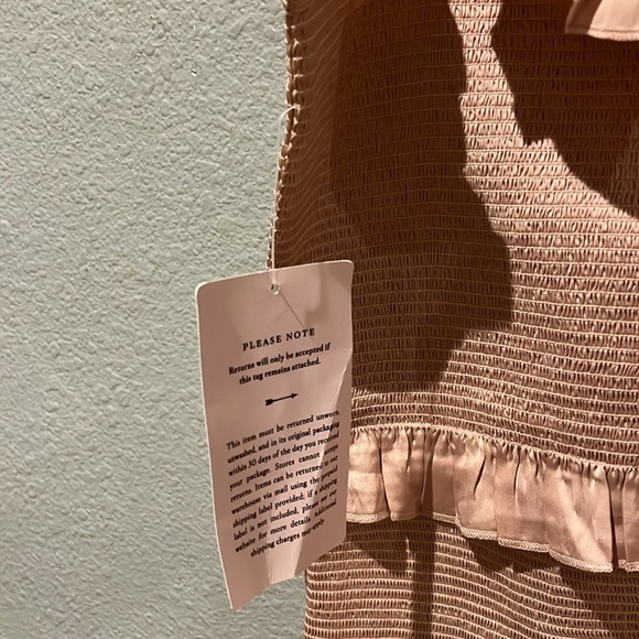 V. Chapman Lily Ruched & Ruffled Stretch Satin Midi Dress Dusty Rose NWT - Picture 6 of 10